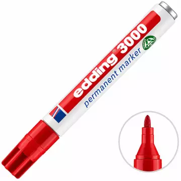Edding 3000 Permanent Marker Kalem Kırmızı