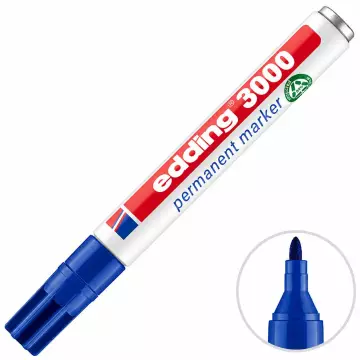Edding 3000 Permanent Marker Kalem Mavi