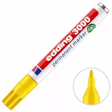 Edding 3000 Permanent Marker Kalem Sarı