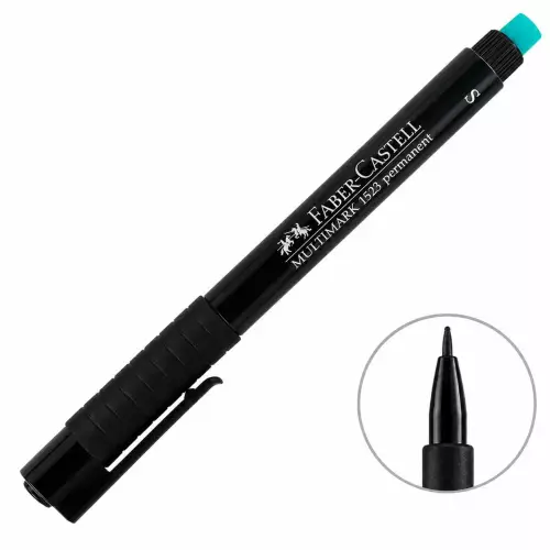 Faber Castell 1523 Silinebilir Permanent Asetat Kalem S Uç - Siyah