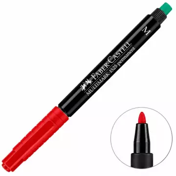 Faber Castell 1525 Silinebilir Permanent Asetat Kalem M Uç - Kırmızı