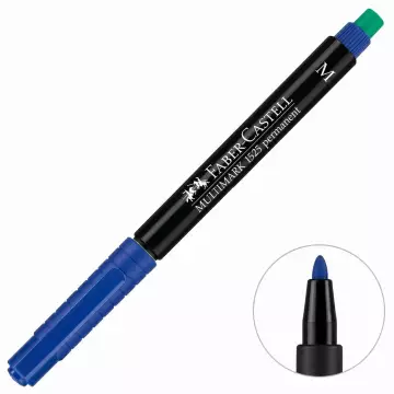Faber Castell 1525 Silinebilir Permanent Asetat Kalem M Uç - Mavi