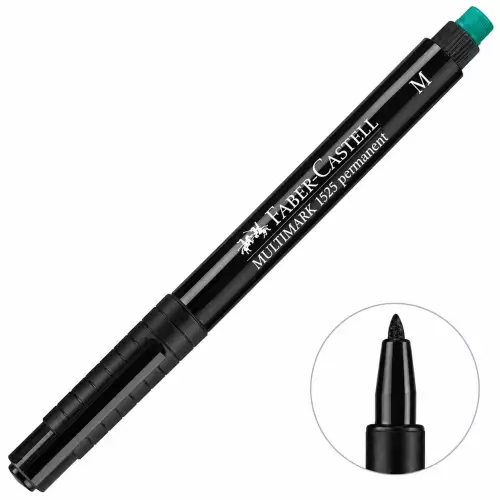 Faber Castell 1525 Silinebilir Permanent Asetat Kalem M Uç - Siyah