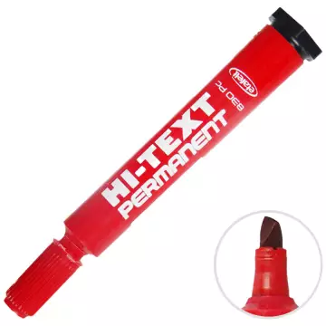Hi-Text PC 830 Permanent Markör Kesik Uçlu Koli Kalemi Kırmızı