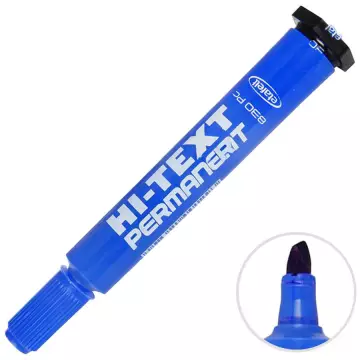 Hi-Text PC 830 Permanent Markör Kesik Uçlu Koli Kalemi Mavi