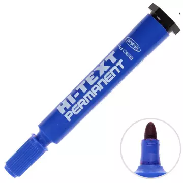 Hi-Text PB 830 Marker Kalem Yuvarlak Uç Koli Kalemi Mavi