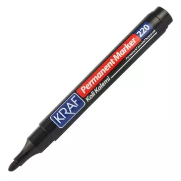 Kraf 220 Permanent Marker Kalem Yuvarlak Uç Koli Kalemi Siyah