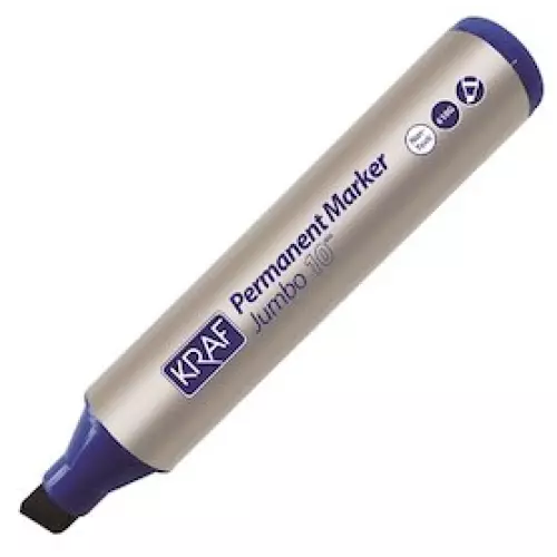 Kraf 610G Permanent Markör Jumbo 10 mm - Mavi
