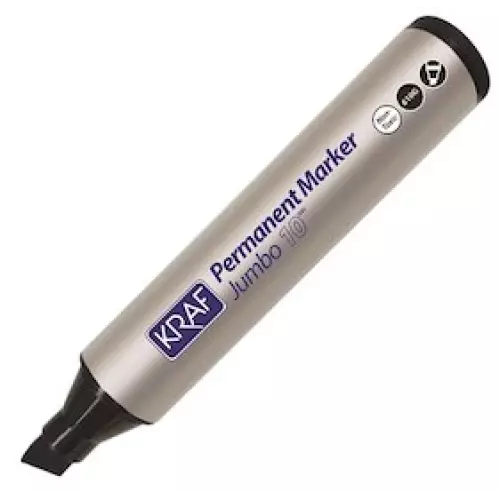 Kraf 610G Permanent Markör Jumbo 10 mm - Siyah
