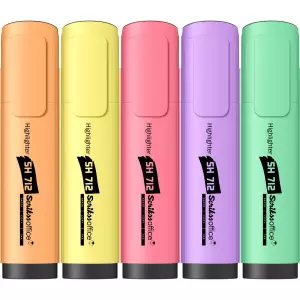 Scrikss Office SH712 Pastel Fosforlu Kalem 5'li Set