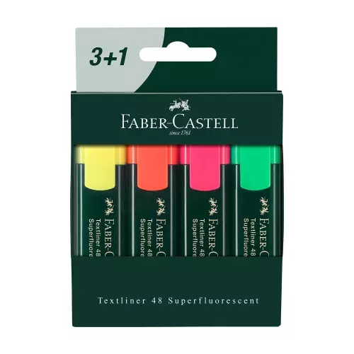 Faber Castell Fosforlu Kalem 3+1 Set