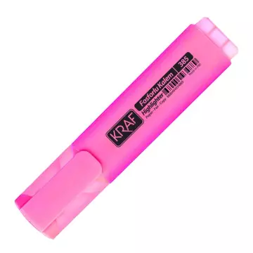 Kraf 385 Fosforlu Kalem - Pembe