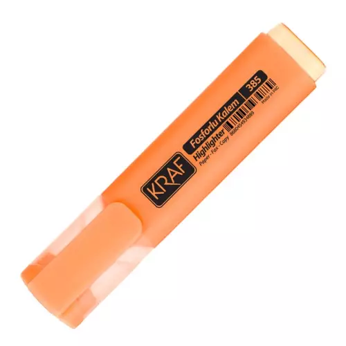 Kraf 385 Fosforlu Kalem - Turuncu