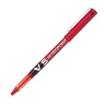 Pilot V5 Hi-Tecpoint İğne Uçlu Roller Kalem Tükenmez Kalem 0.5 - Kırmızı