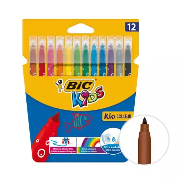 Bic Kids Couleur 9202932 Yıkanabilir Keçeli Boya Kalemi 12 Renk