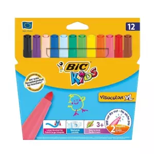 Bic Kids Visacolor XL Yıkanabilir Jumbo Keçeli Kalem 12'li Paket