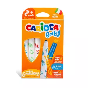 Carioca Bebek Jumbo Süper Yıkanabilir Keçeli Boya Kalemi 6'lı (42813)