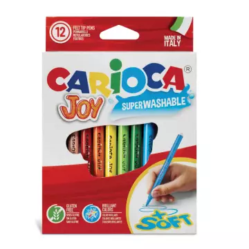 Carioca Joy Süper Yıkanabilir Keçeli Boya Kalemi 12'li (40614)