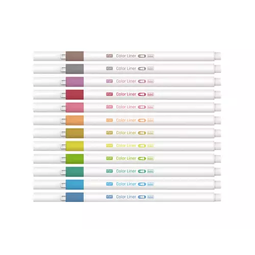 Kraf 444 Color Liner Keçe Uçlu Kalem Seti 0.5 mm 12'li Set