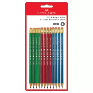 Faber Castell 2120 Silgili Kurşun Kalem 12'li