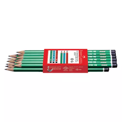 Faber Castell 2160 HB Mercanlı Kurşun Kalem 12'li Paket