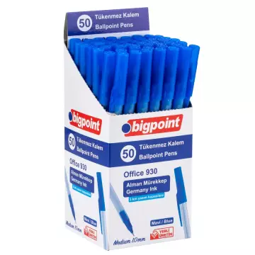Bigpoint Tükenmez Kalem Office 1.0 Mavi 50'li Paket