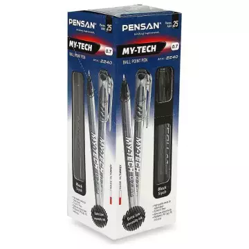 Pensan 2240 My-Tech İğne Uçlu Tükenmez Kalem 0.7 Siyah 25'li Paket