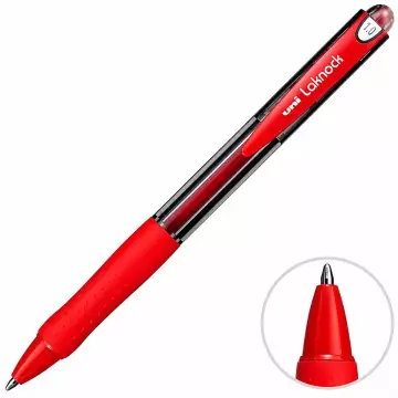 Uni-Ball SN-100 Laknock Micro Tükenmez Kalem 1.0 - Kırmızı
