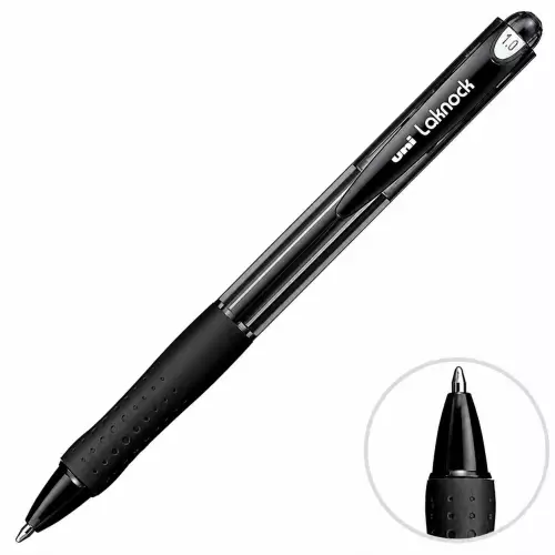 Uni-Ball SN-100 Laknock Micro Tükenmez Kalem 1.0 - Siyah