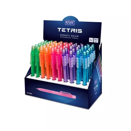 Kraf Tetris Versatil Uçlu Kalem 0.7 mm 60'lı Paket (MP-100)