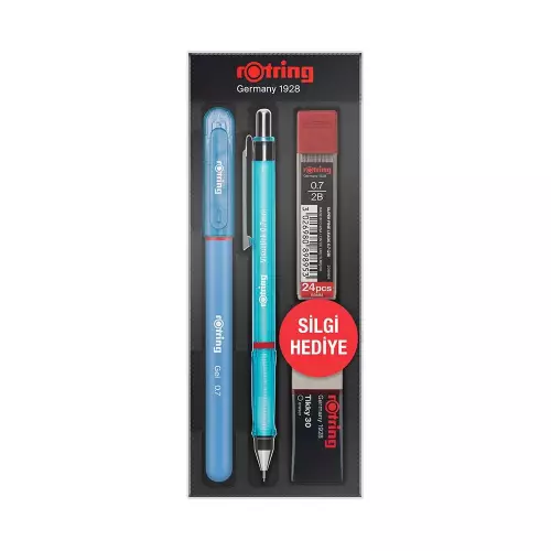 Rotring Visuclick + Jel Kalem Okul Seti 0.7 mm Mavi