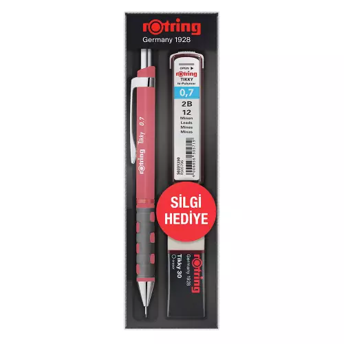 Rotring Tikky Versatil Uçlu Kalem Okul Seti 0.7 mm Gül Kurusu