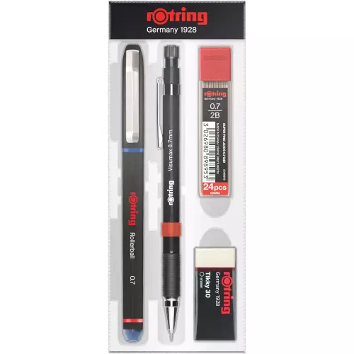 Rotring Visumax + Roller Kalem Ofis Seti 0.7 mm Mavi