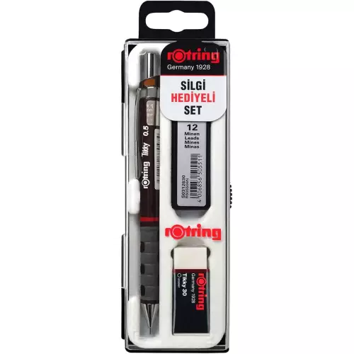 Rotring Tikky Versatil Uçlu Kalem Okul Seti 0.5 mm Bordo