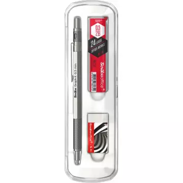 Scrikss Graph-X Mekanik Versatil Uçlu Kurşun Kalem 0.5 Kurşun Gri - 3'lü Set