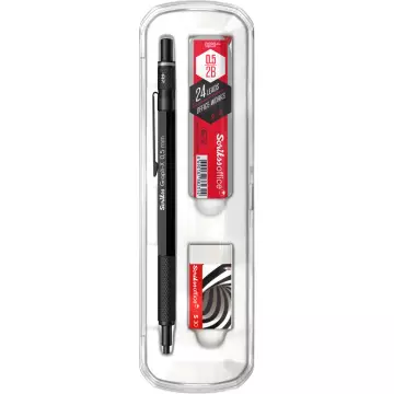 Scrikss Graph-X Mekanik Versatil Uçlu Kurşun Kalem 0.5 Mat Siyah - 3'lü Set