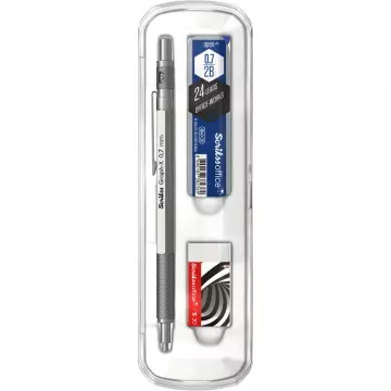 Scrikss Graph-X Mekanik Versatil Uçlu Kurşun Kalem 0.7 Kurşun Gri - 3'lü Set
