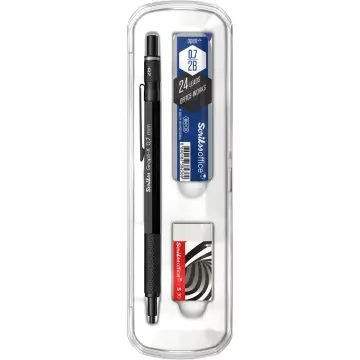 Scrikss Graph-X Mekanik Versatil Uçlu Kurşun Kalem 0.7 Mat Siyah - 3'lü Set