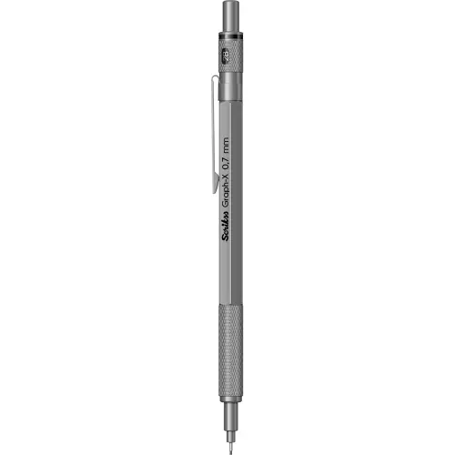 Scrikss Graph-X Mekanik Versatil Uçlu Kurşun Kalem 0.7 Kurşun Gri