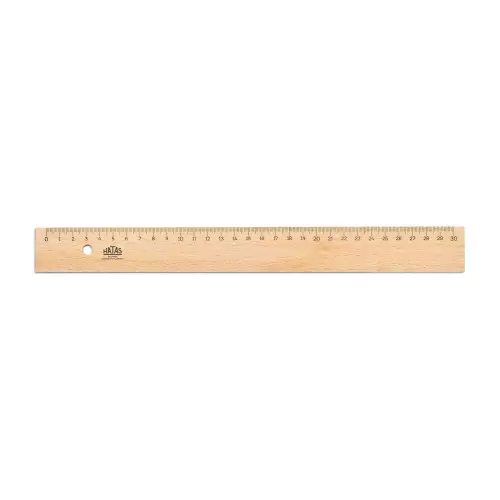 Hatas Tahta Cetvel Takviyesiz 30 cm