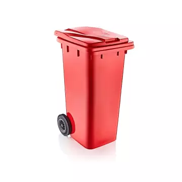 Çöp ve Atık Konteyner Kırmızı - 120 Litre