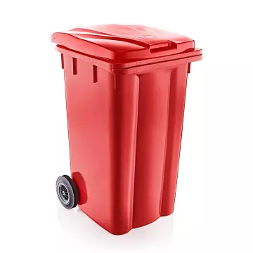 Çöp ve Atık Konteyner Kırmızı - 240 Litre
