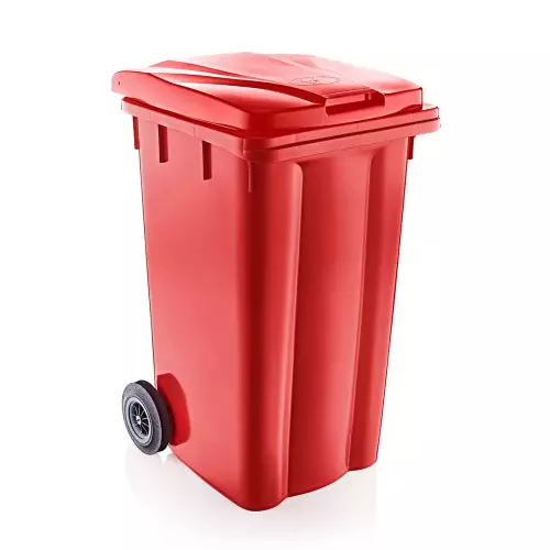 Çöp ve Atık Konteyner Kırmızı - 240 Litre