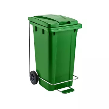 Çöp ve Atık Konteyner Pedallı Yeşil - 120 Litre