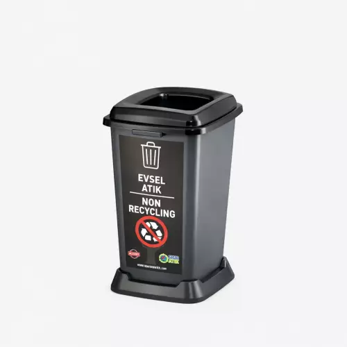 Planet Recycler Evsel Atık Geri Dönüşüm Kovası 50 Litre - Evsel Atık Kutusu