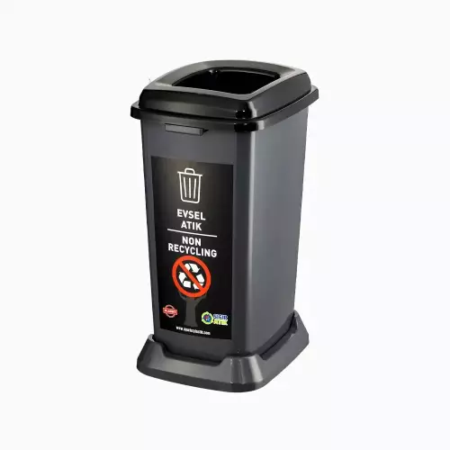 Planet Recycler Evsel Atık Geri Dönüşüm Kovası 70 Litre - Evsel Atık Kutusu