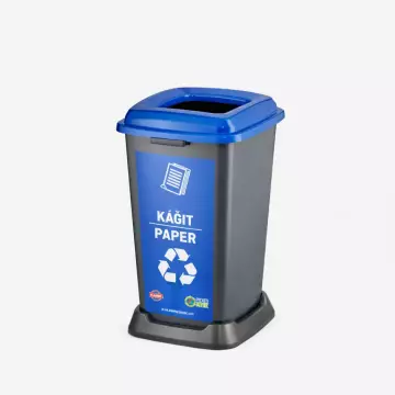 Planet Recycler Kağıt Geri Dönüşüm Kovası 50 Litre - Kağıt Atık Kutusu