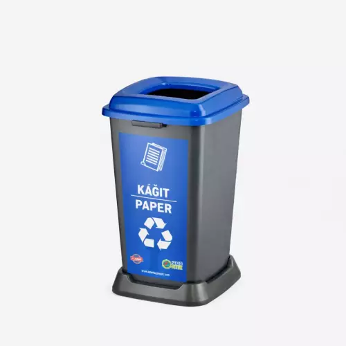 Planet Recycler Kağıt Geri Dönüşüm Kovası 50 Litre - Kağıt Atık Kutusu