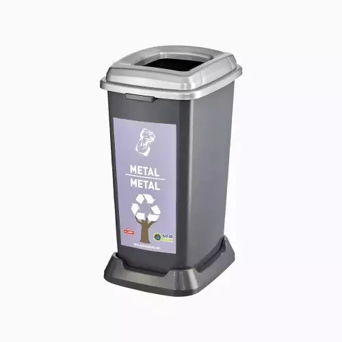 Planet Recycler Metal Geri Dönüşüm Kovası 70 Litre - Metal Atık Kutusu