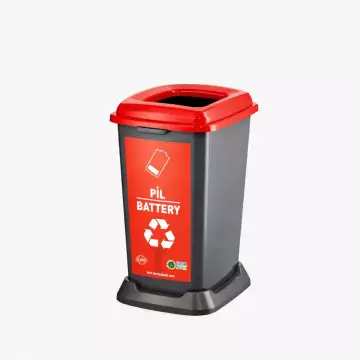 Planet Recycler Pil Geri Dönüşüm Kovası 50 Litre - Pil Atık Kutusu